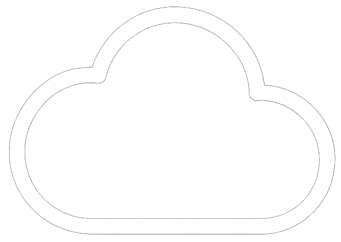 Infrastructure as a Service icon representing cloud servers and virtualization